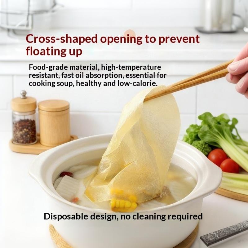Home Cooking Oil Disposal - Lebensmittelechte Ölfilterblätter Einweg-Öl-Absorptionspapiere 30/50/100 Stück für