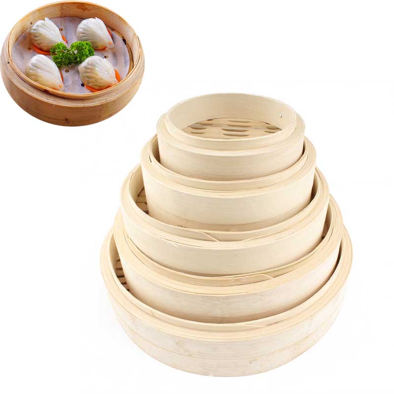 Steamer Bamboo Set - Bambus-Dampfkorb, Dampfgarer, Knödel-Brot-Dampfgarer, eine Schicht, chinesisches
