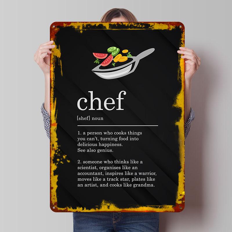 Home Cooking Definition - Lustige Koch-Definition Blechschilder, personalisierte Retro-Wandkunst, Vintage-Metallschilder