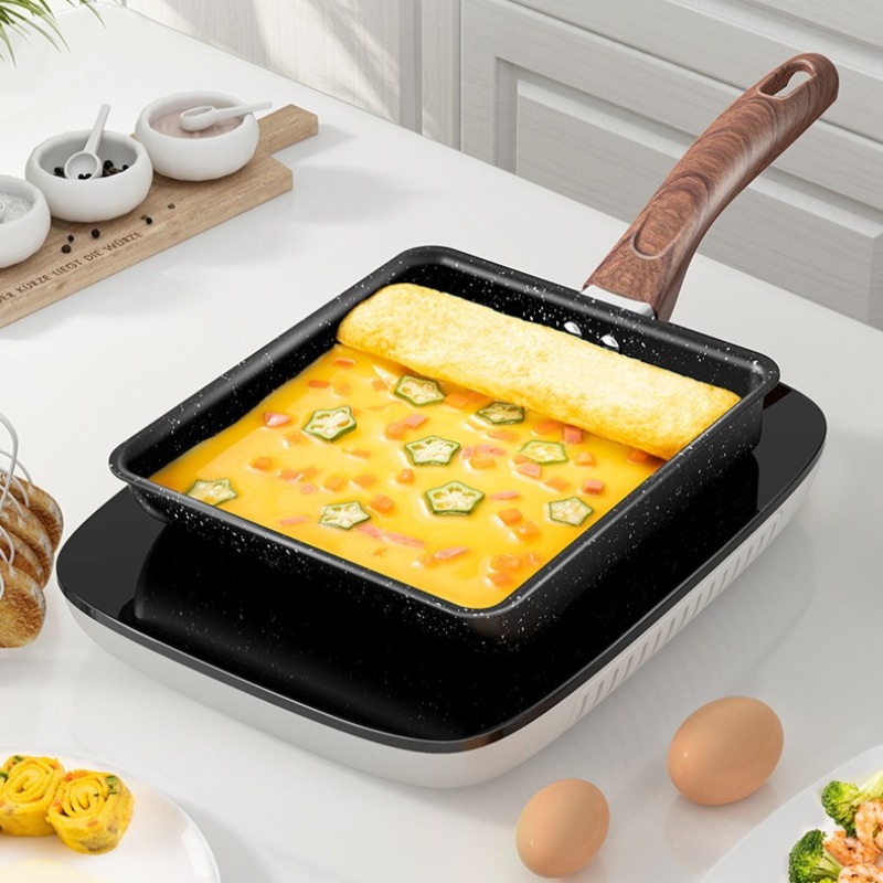 Home Cooking Egg Roll - Japanische Tamagoyaki-Quadratpfanne, Antihaftbeschichtete Pfanne, Dicke Eierrollenpfanne,