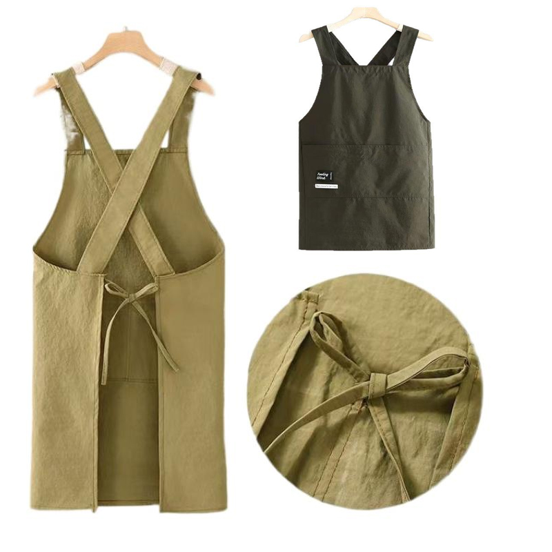 Home Cooking Restaurants - Polyester-Schürze zum Kochen, Küchenschürzen, atmungsaktiv, verschleißfest,