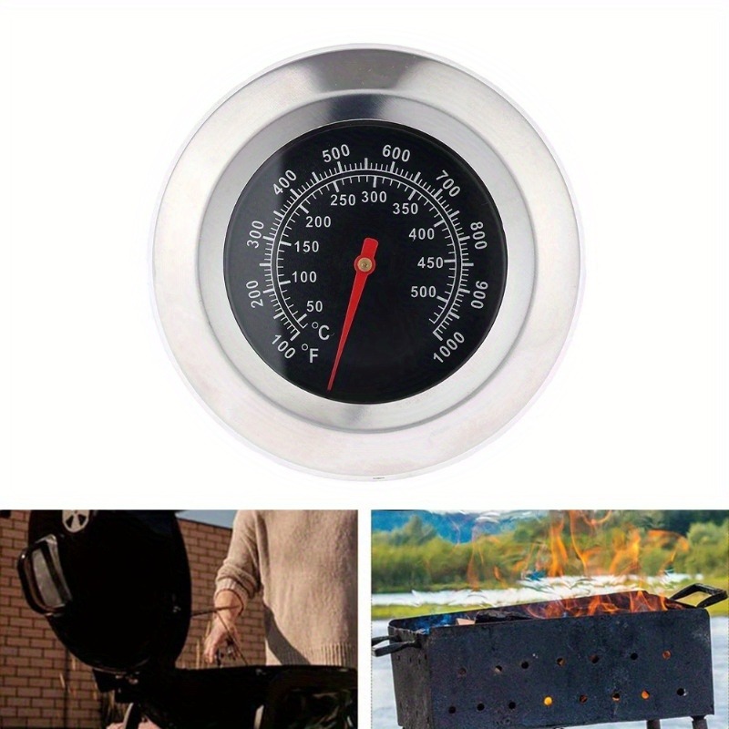 Home Cooking Meals - Edelstahl BBQ Smoker Grill Temperaturanzeige Grillthermometer