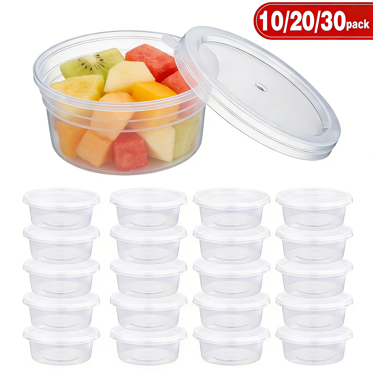 Home Cooking Food - 10/20/30er-Pack Kleine Schleimbehälter mit Deckeln, Gewürzbehälter,