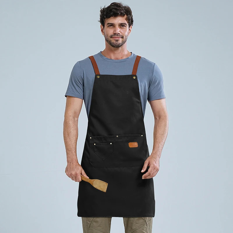 Home Cooking Chef - Wasserdichte Verstellbare Küchenschürze mit Kreuzgurten, Unisex-Arbeitsschürze