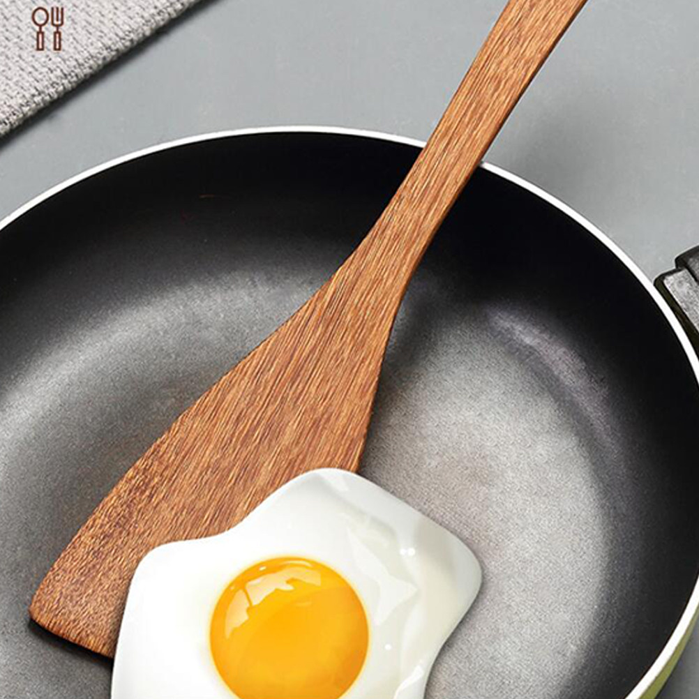 Home Cooking Food - 2 Stück Holz-Rührspatel, umweltfreundliches Kochwerkzeug mit