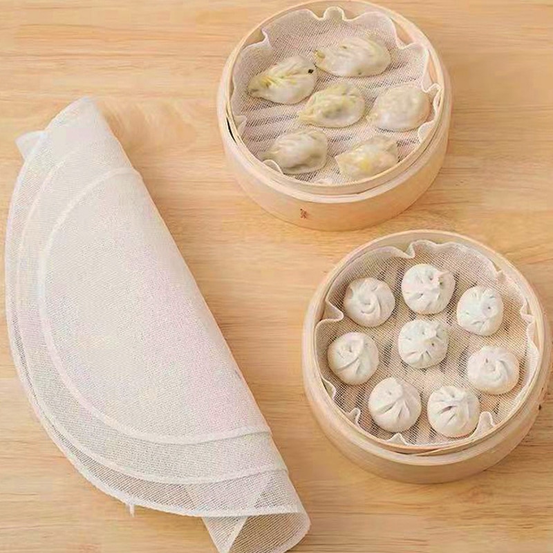 Steamer Bamboo Set - 5Pcs 28CM Reine Baumwolle Dampfer Tuch
