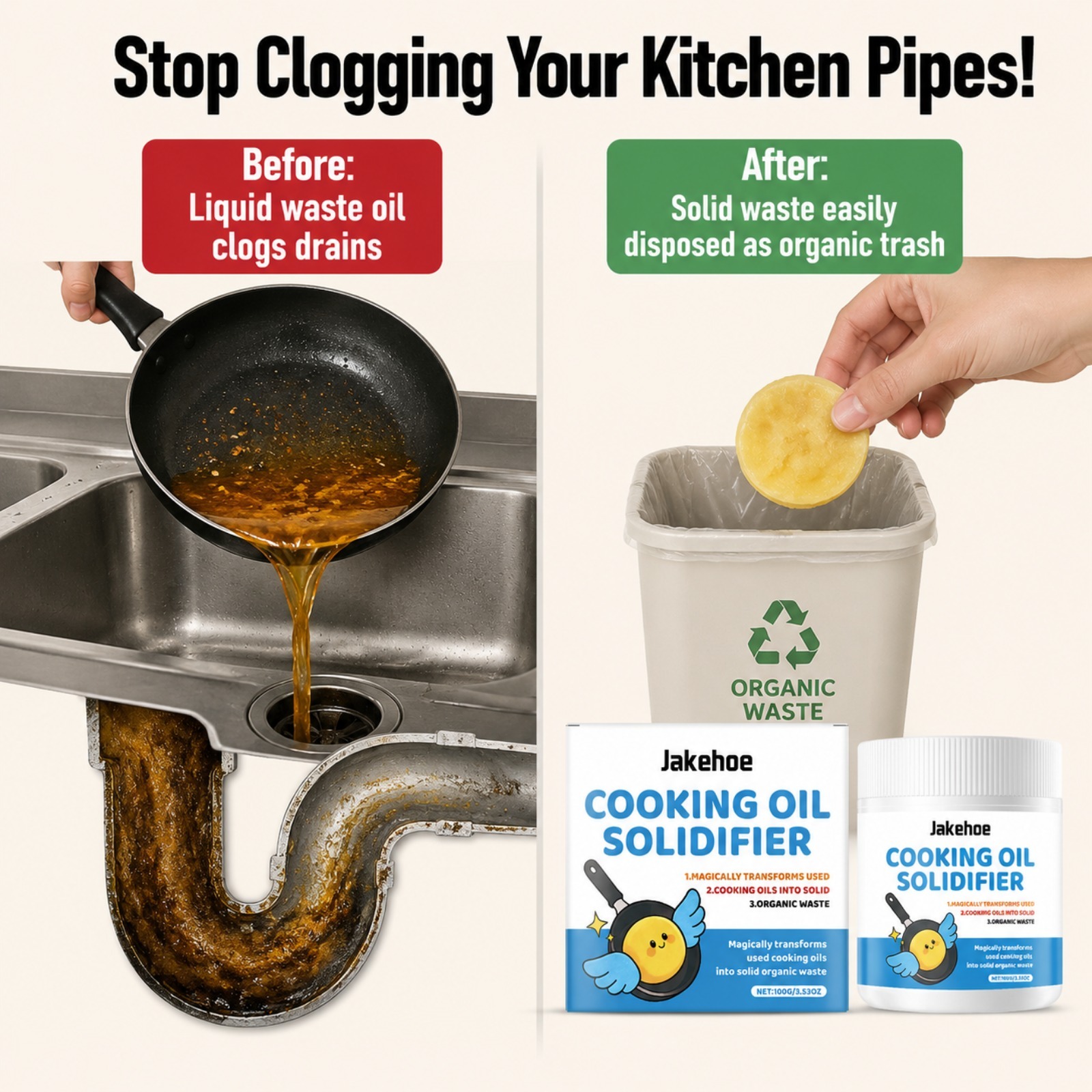 Frittieröl-Festiger-Pulver ver – Home Cooking Oil Disposal Bewertung und Preis