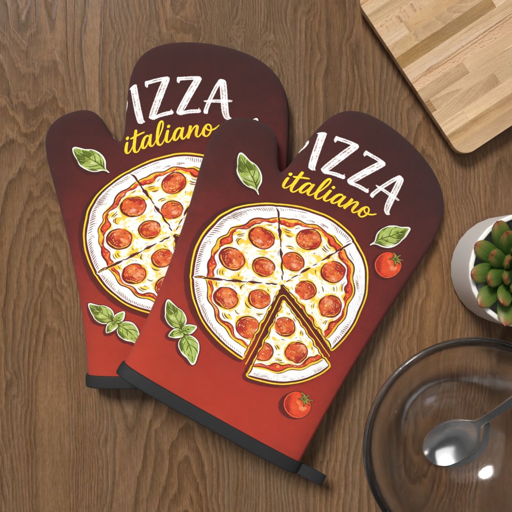 Pizza Italiano Bedruckte Ofenh – Home Cooking Chef Bewertung und Preis