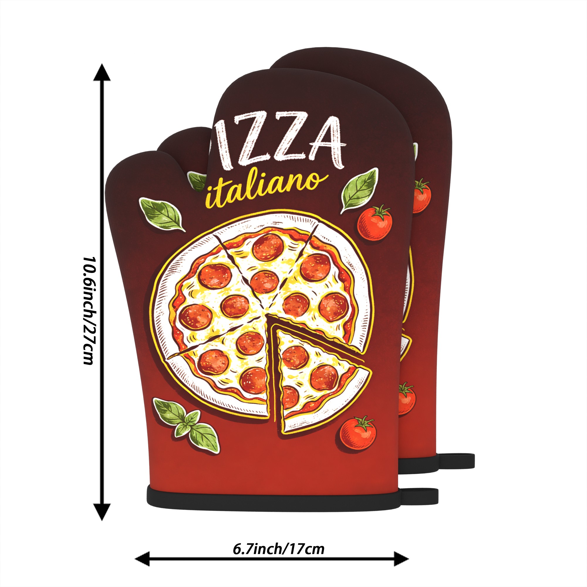 Pizza Italiano Bedruckte Ofenh – Home Cooking Chef Bewertung und Preis