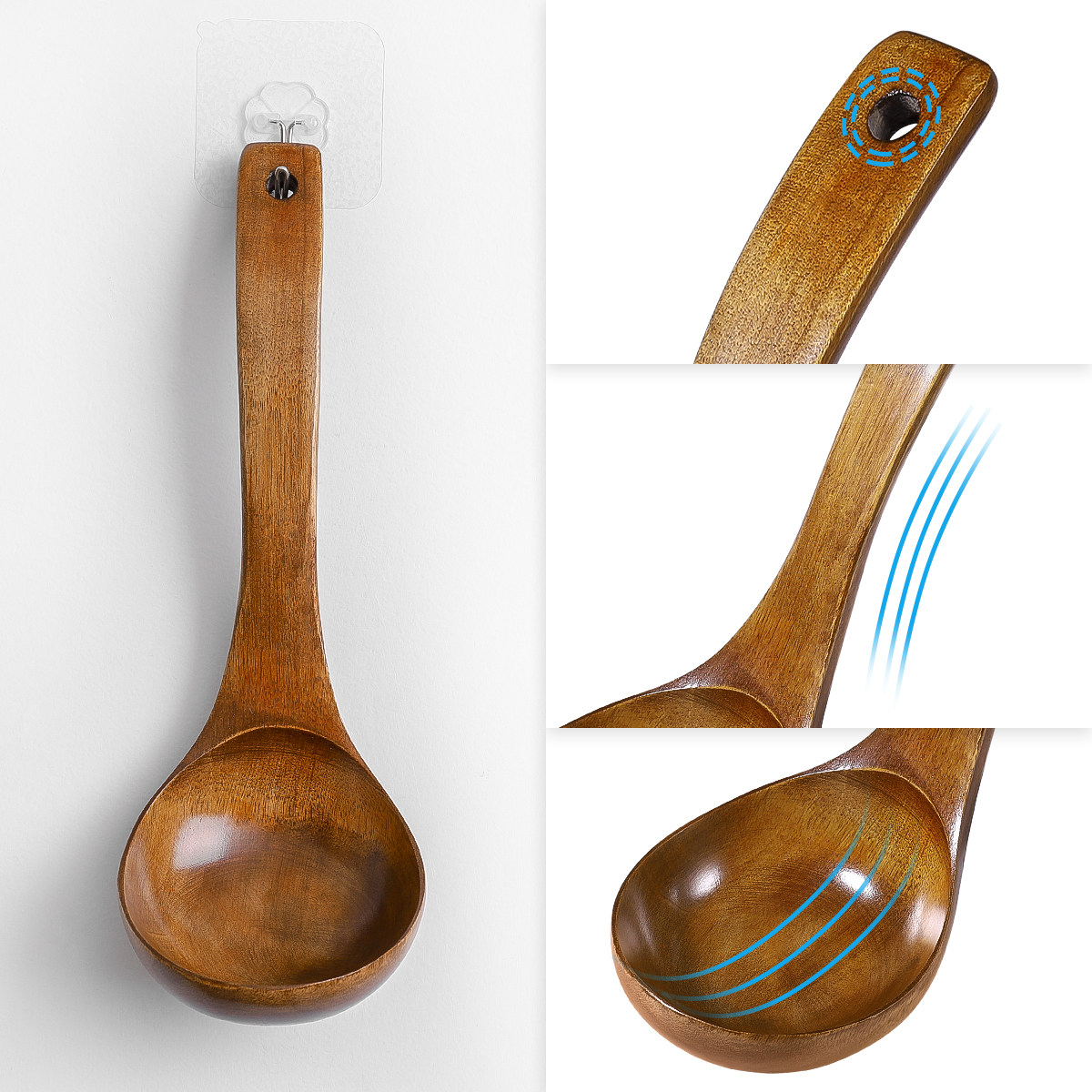 28 cm Holz-Suppenschaufel mit  – Home Cooking Restaurants Bewertung und Preis