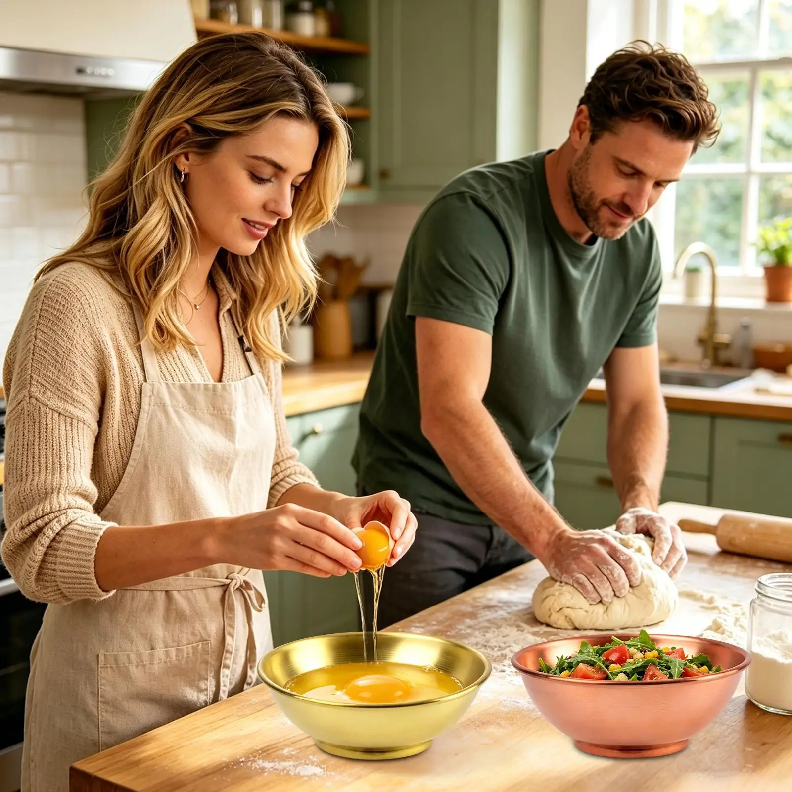 Kupferschüssel, große Aufbewah – Home Cooking Food Bewertung und Preis