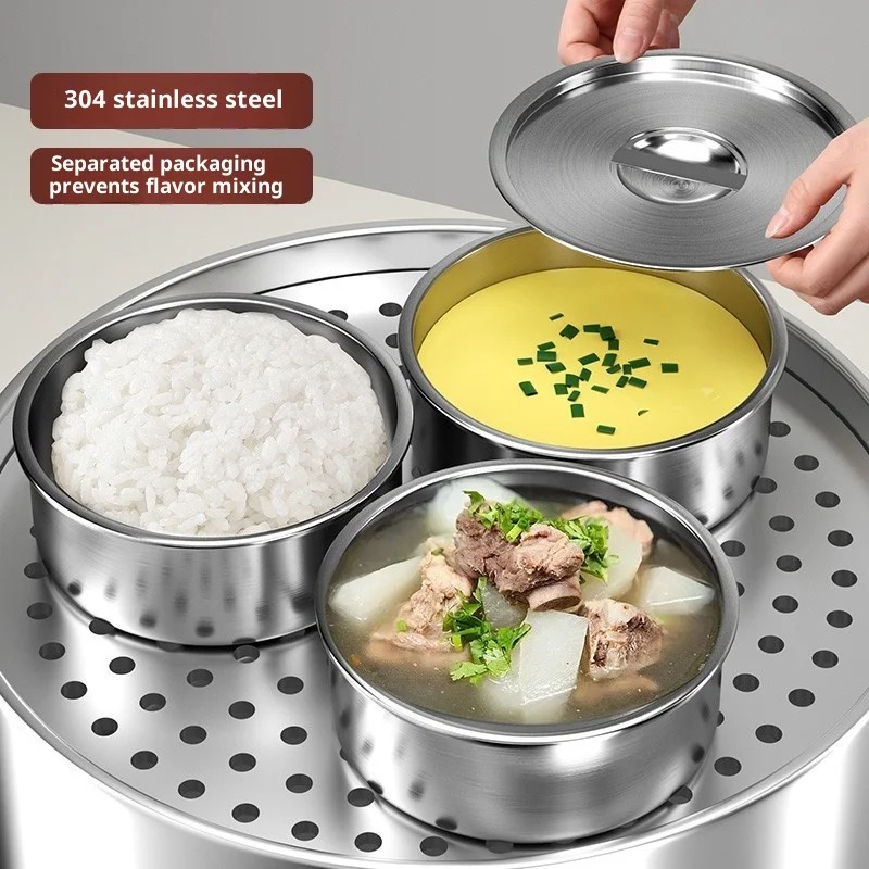Edelstahl-Dämpfschüssel mit De – Home Cooking Food Bewertung und Preis
